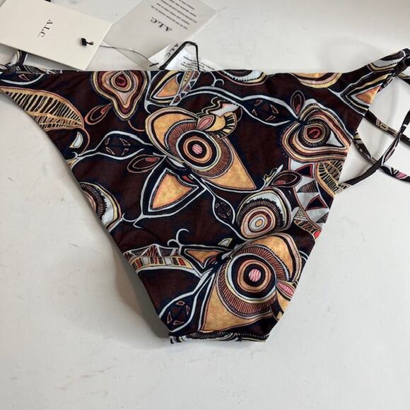 ALC NEW Amina Brown Abstract Bikini Bottom Large - Picture 7 of 7